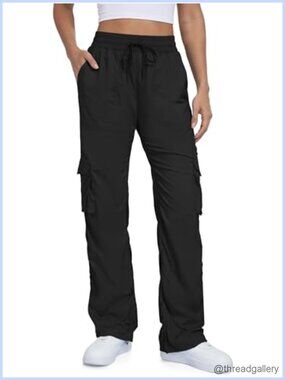 Women's Lightweight Cargo Dance Studio Pants Ruching Jogger Workout Pants